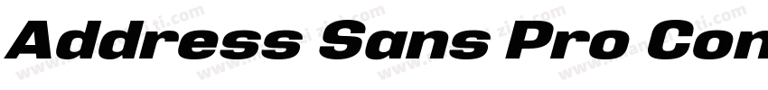 Address Sans Pro Condensed Black字体转换
